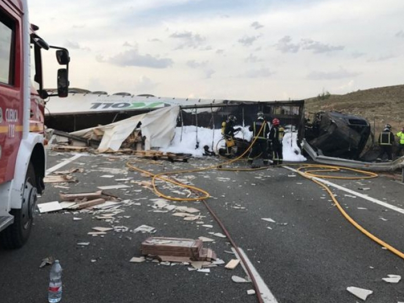 Fallece el conductor de un camión vecino de Motilla en un accidente en la A-3 - imagen 1