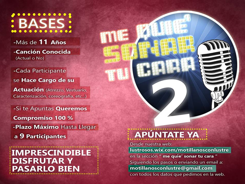 ¡Últimas plazas para apuntarse a Me Quíe´ Sonar Tu Cara 2! - imagen 1