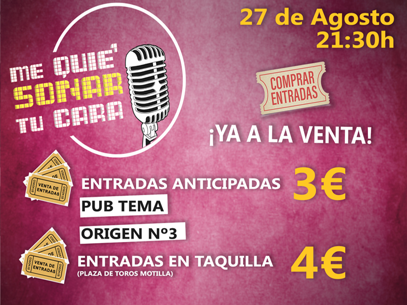 Entradas para "ME QUIE' SONAR TU CARA 2" ¡YA A LA VENTA! - imagen 1