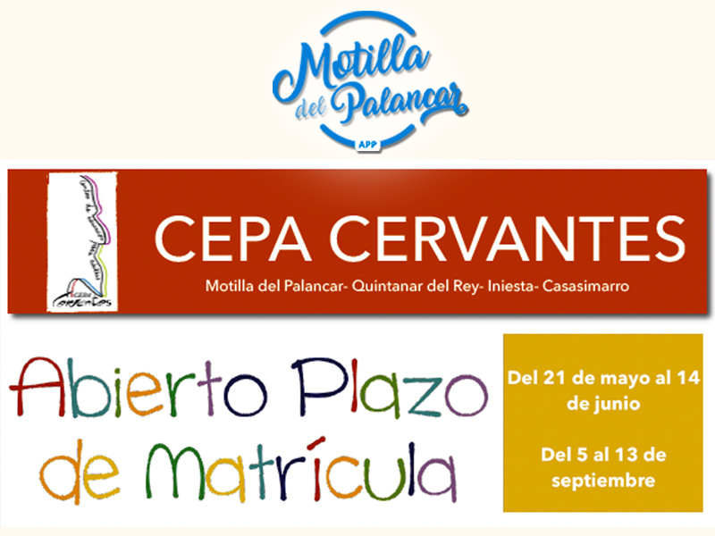 Abierto el plazo de matrícula en el CEPA CERVANTES  - imagen 1