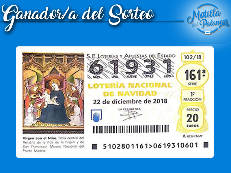 GANADOR/A SORTEO | Décimo de Lotería Navidad - imagen 1