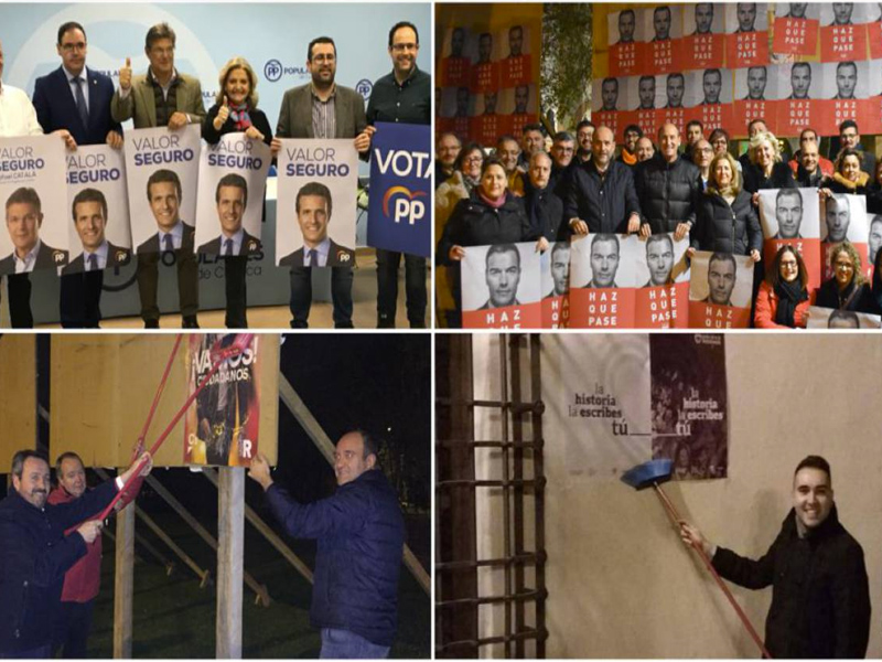 Comienza con la pegada de carteles la campaña electoral en Cuenca - imagen 1