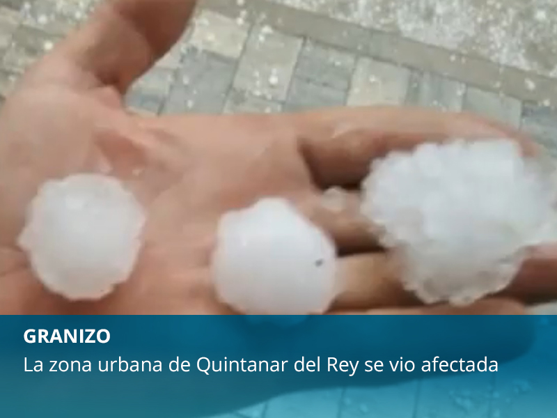 El granizo deja estargo en Quintanar del Rey - imagen 1
