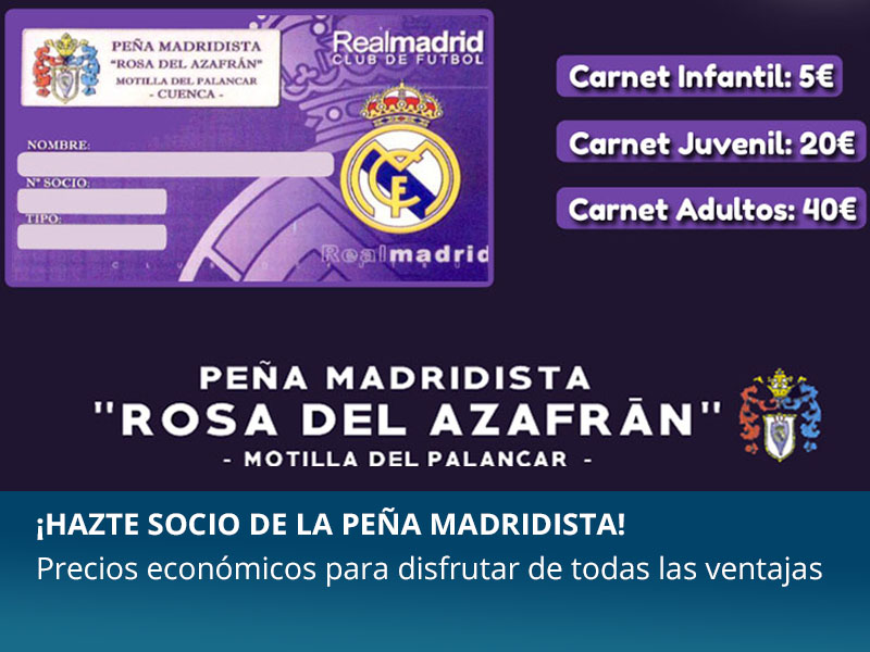 ¡Hazte socio de la Peña Madridista Rosa del Azafrán! - imagen 1