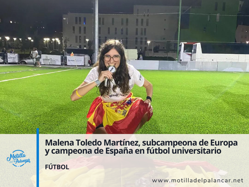 Malena Toledo Martínez, subcampeona de Europa y campeona de España en fútbol universitario - imagen 1