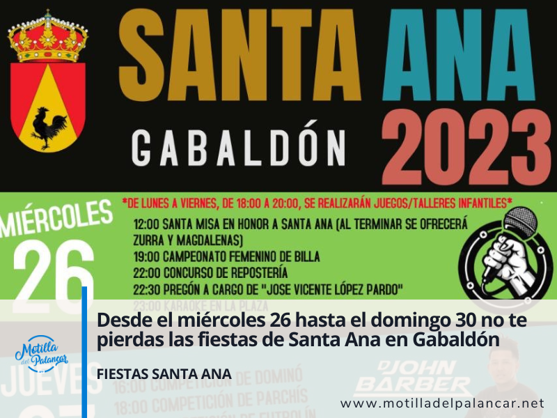 FIESTAS SANTA ANA GABALDÓN 2023 - imagen 1