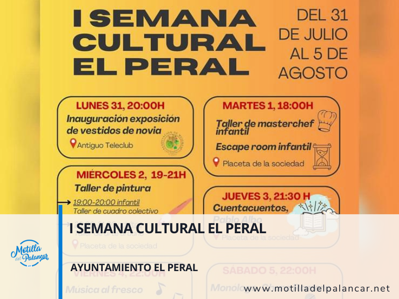 Semana Cultural en El Peral: Del 31 de Julio al 5 de Agosto - imagen 1