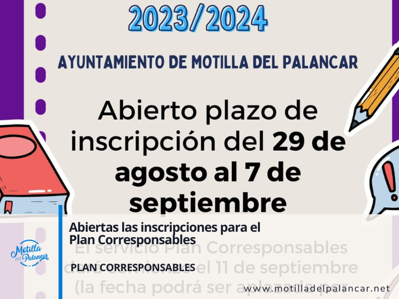 Abiertas las inscripciones para el Plan Corresponsables en Motilla del Palancar - imagen 1
