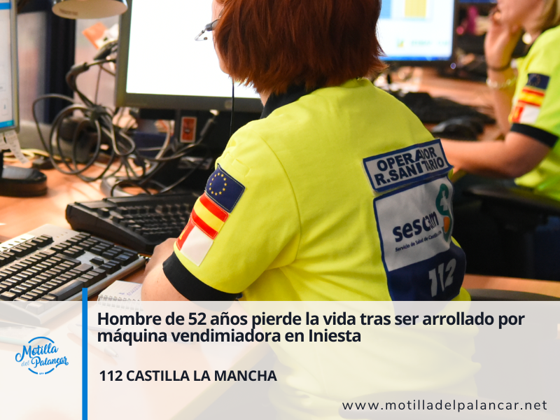 Hombre de 52 años pierde la vida tras ser arrollado por máquina vendimiadora en Iniesta - imagen 1