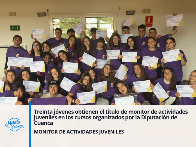 Treinta jóvenes obtienen el título de monitor de actividades juveniles gracias a cursos organizados por la Diputación de Cuenca - imagen 1