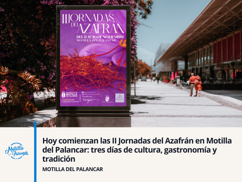 Hoy comienzan las II Jornadas del Azafrán en Motilla del Palancar: tres días de cultura, gastronomía y tradición - imagen 1