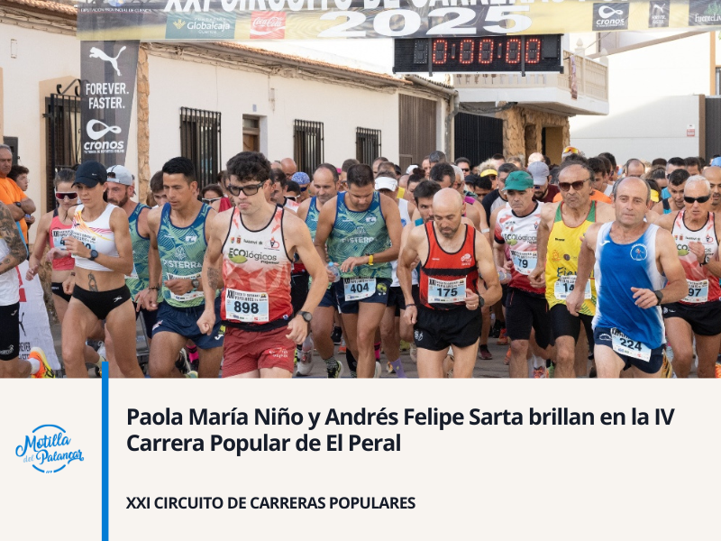 Paola María Niño y Andrés Felipe Sarta brillan en la IV Carrera Popular de El Peral - imagen 1