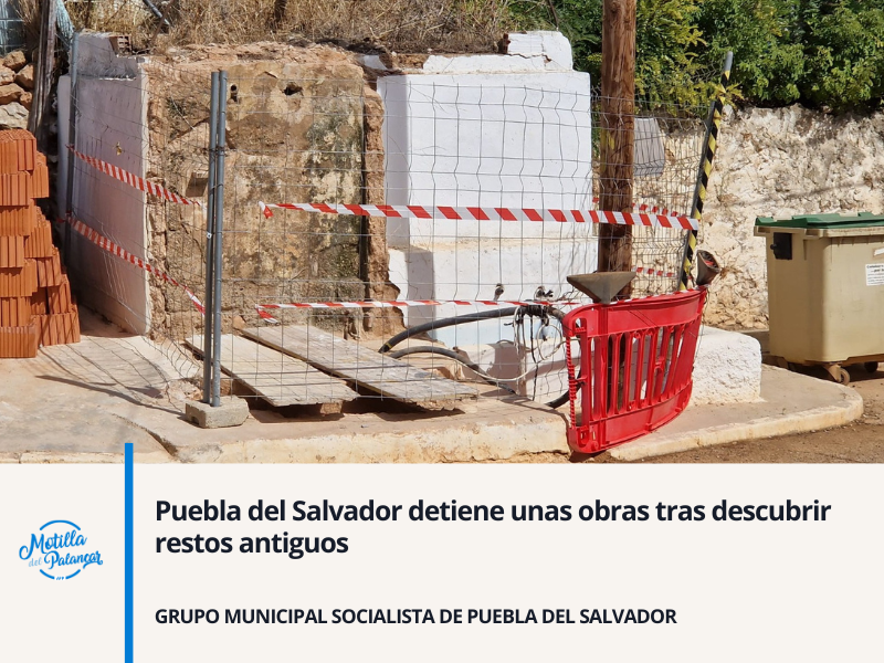Puebla del Salvador detiene unas obras tras descubrir restos antiguos - imagen 1