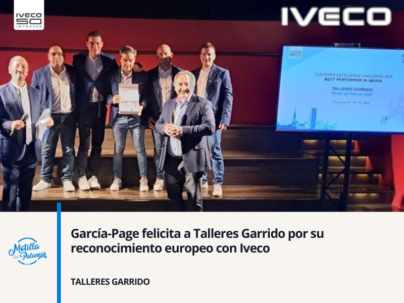 García-Page felicita a Talleres Garrido por su reconocimiento europeo con Iveco - imagen 1