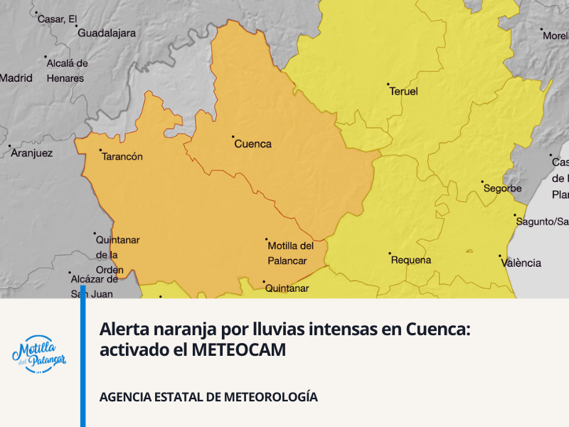 Alerta naranja por lluvias intensas en Cuenca: activado el METEOCAM - imagen 1