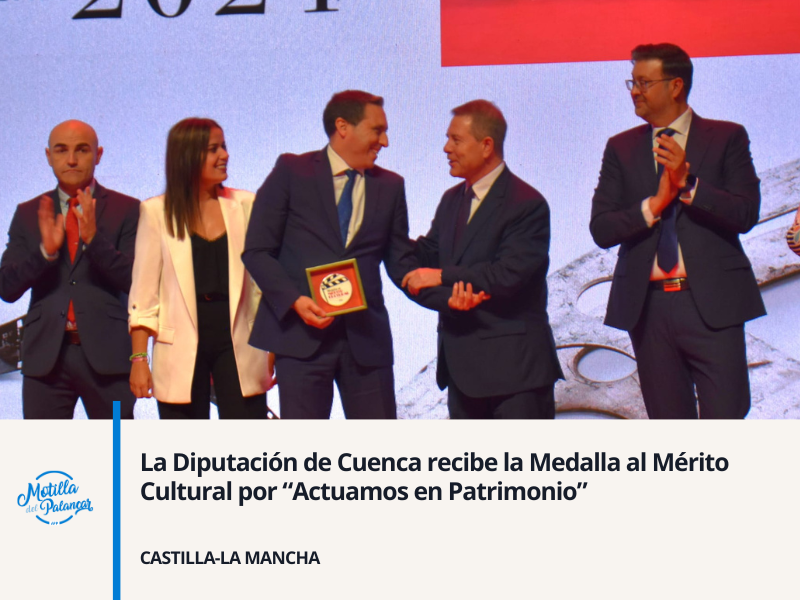 La Diputación de Cuenca recibe la Medalla al Mérito Cultural por “Actuamos en Patrimonio” - imagen 1