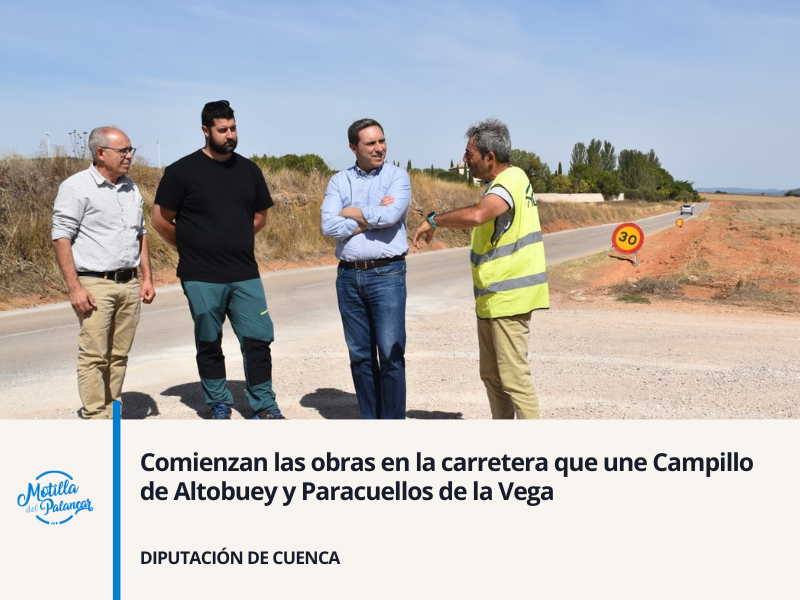 Comienzan las obras en la carretera que une Campillo de Altobuey y Paracuellos de la Vega - imagen 1