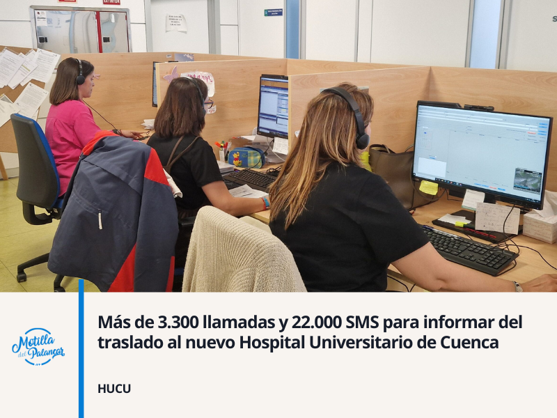 Más de 3.300 llamadas y 22.000 SMS para informar del traslado al nuevo Hospital Universitario de Cuenca - imagen 1