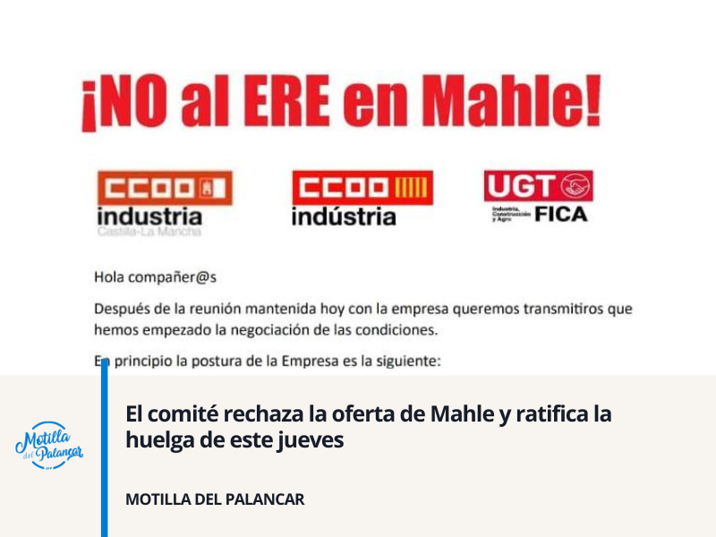 El comité rechaza la oferta de Mahle y ratifica la huelga de este jueves - imagen 1