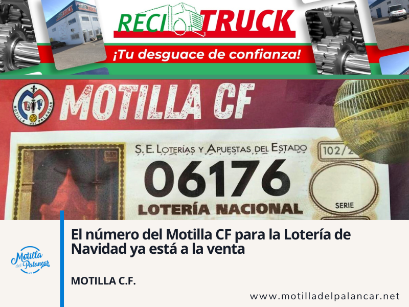 El número del Motilla CF para la Lotería de Navidad ya está a la venta - imagen 1