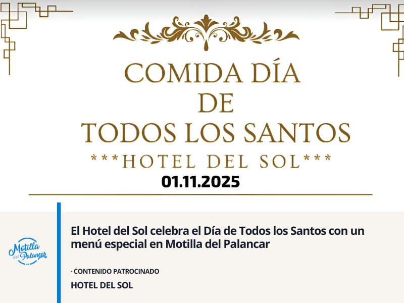 El Hotel del Sol celebra el Día de Todos los Santos con un menú especial en Motilla del Palancar - imagen 1