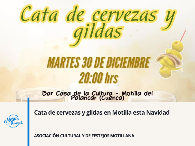 Cata de cervezas y gildas en Motilla esta Navidad - imagen 1