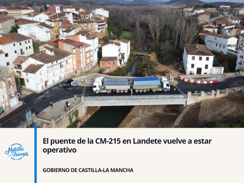 El puente de la CM-215 en Landete vuelve a estar operativo - imagen 1