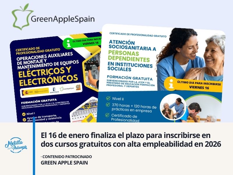 El 16 de enero finaliza el plazo para inscribirse en dos cursos gratuitos con alta empleabilidad en 2026 - imagen 1