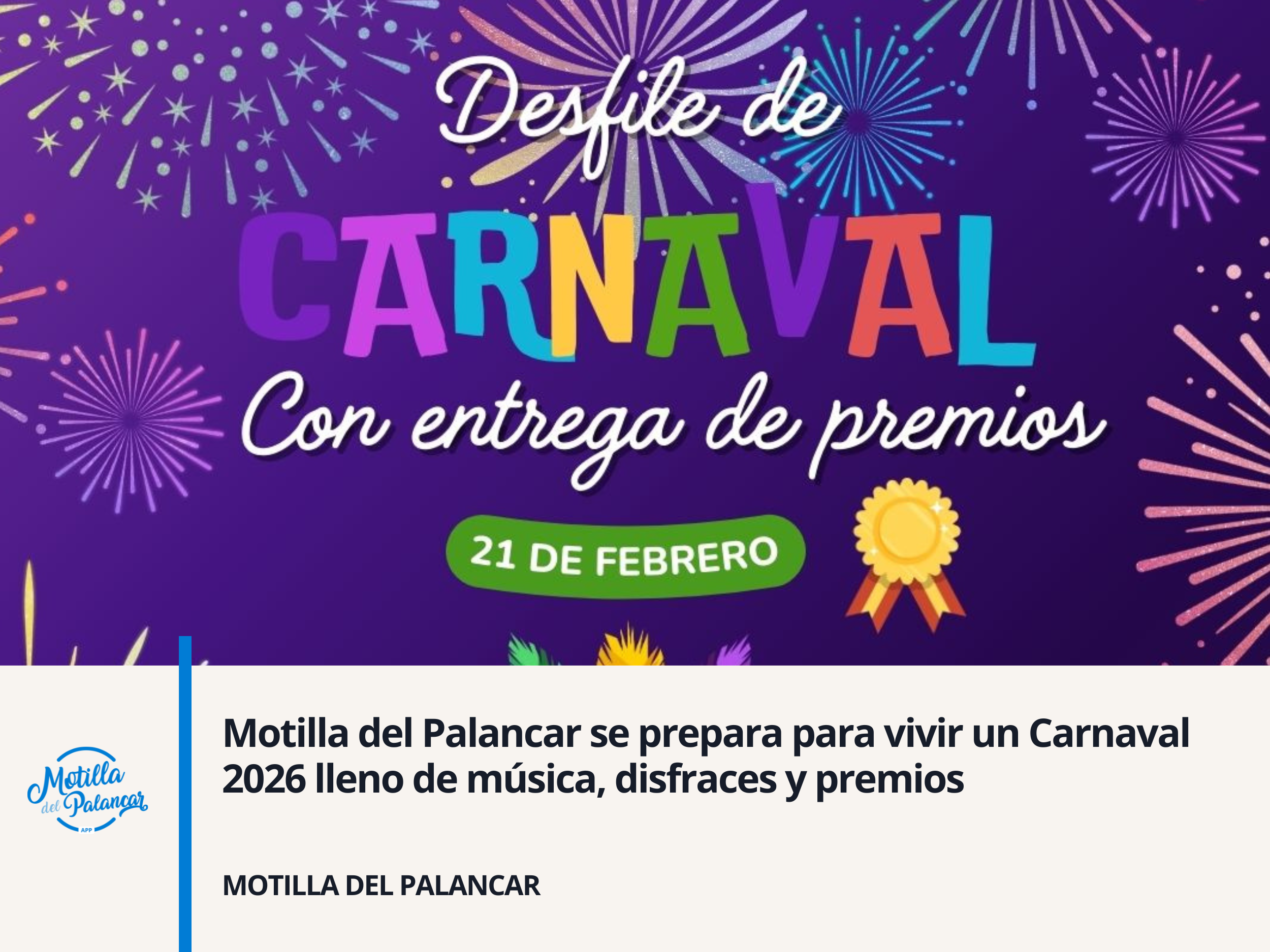 Motilla del Palancar se prepara para vivir un Carnaval 2026 lleno de música, disfraces y premios - imagen 1
