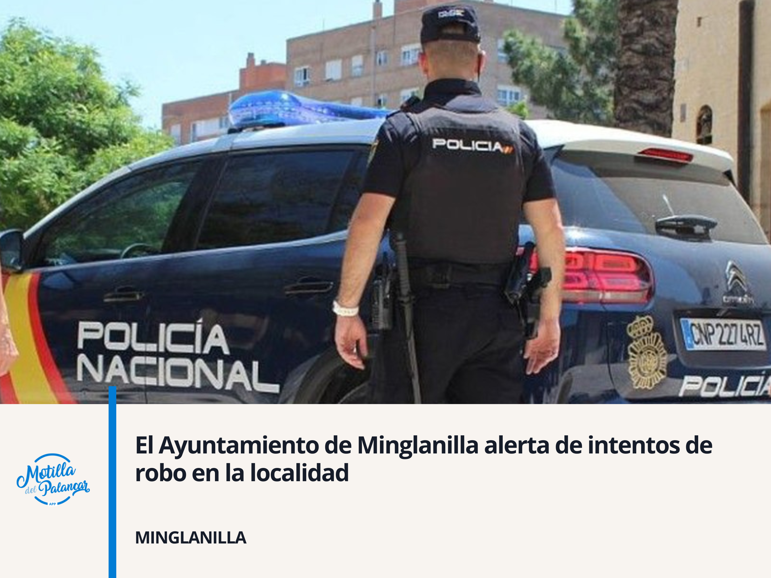 El Ayuntamiento de Minglanilla alerta de intentos de robo en la localidad - imagen 1