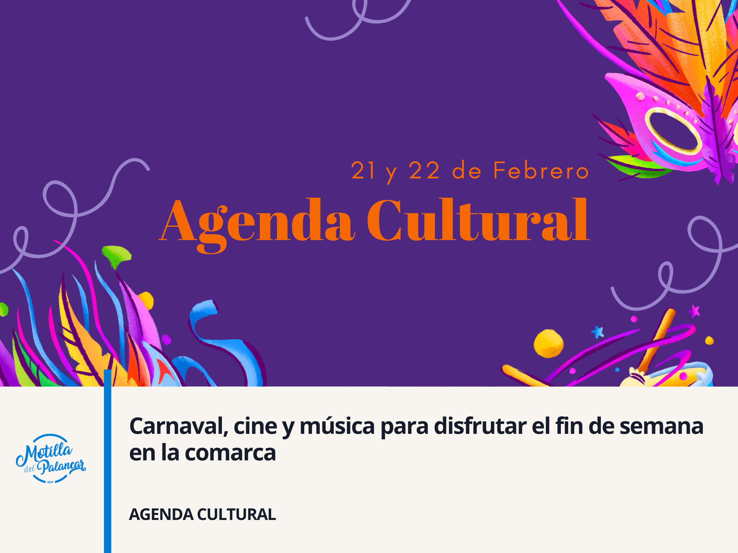 Carnaval, cine y música para disfrutar el fin de semana en la comarca - imagen 1
