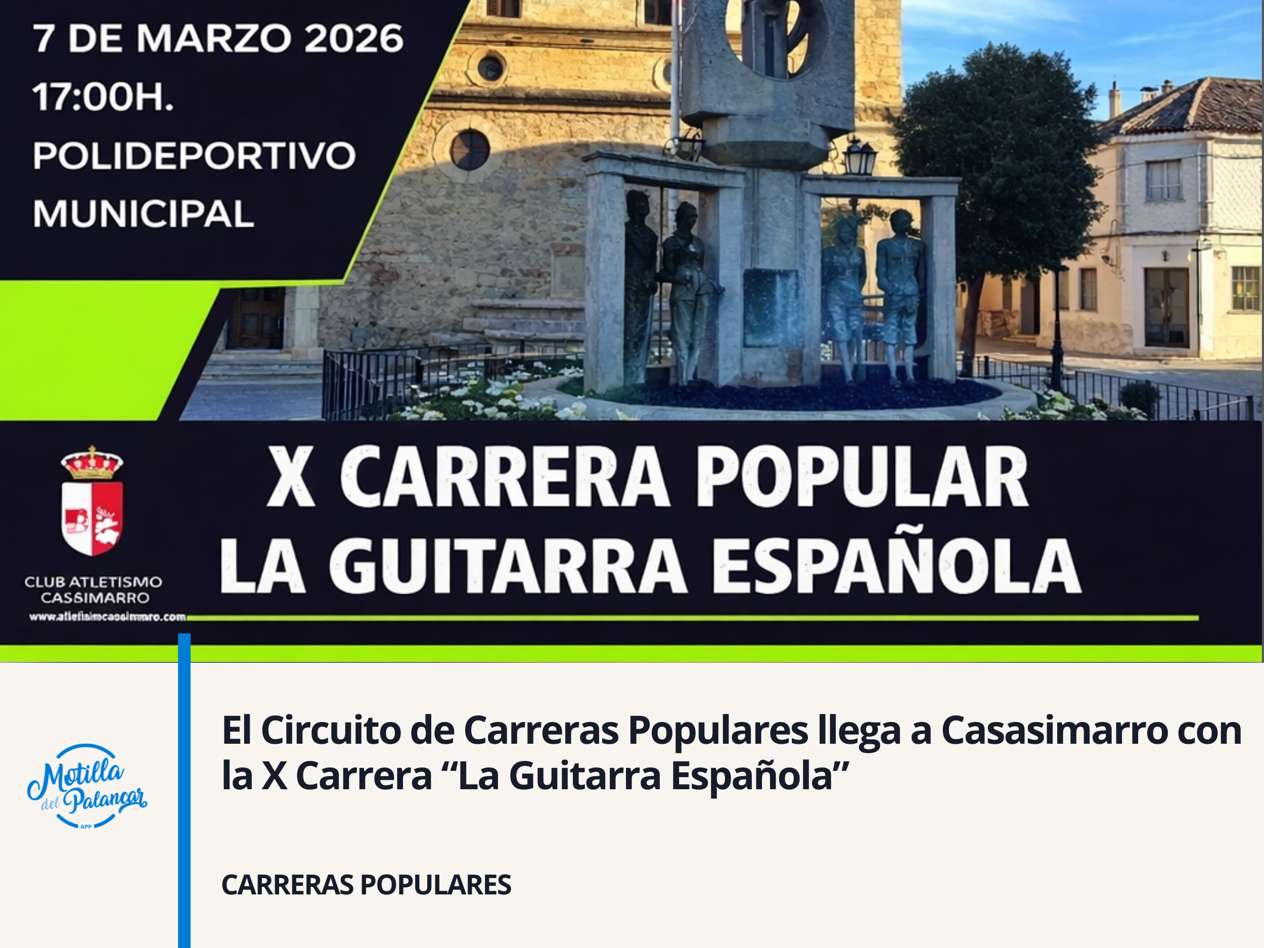 El Circuito de Carreras Populares llega a Casasimarro con la X Carrera “La Guitarra Española” - imagen 1