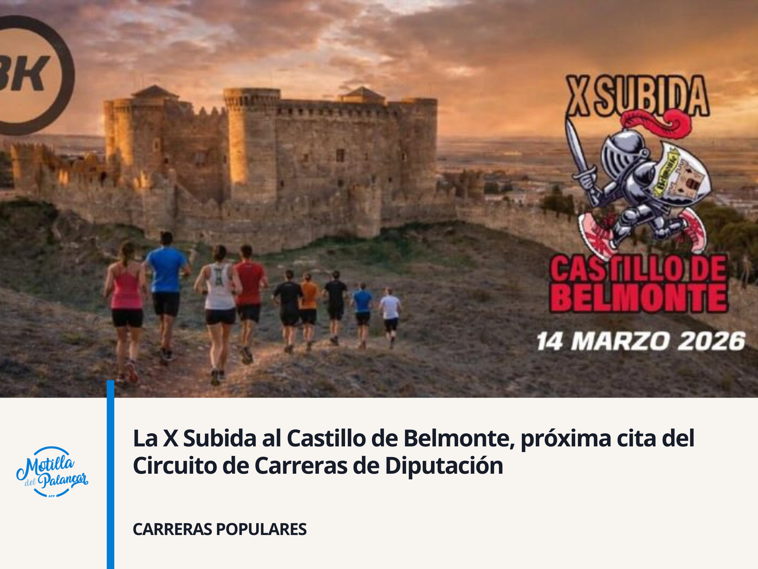 La X Subida al Castillo de Belmonte, próxima cita del Circuito de Carreras de Diputación - imagen 1