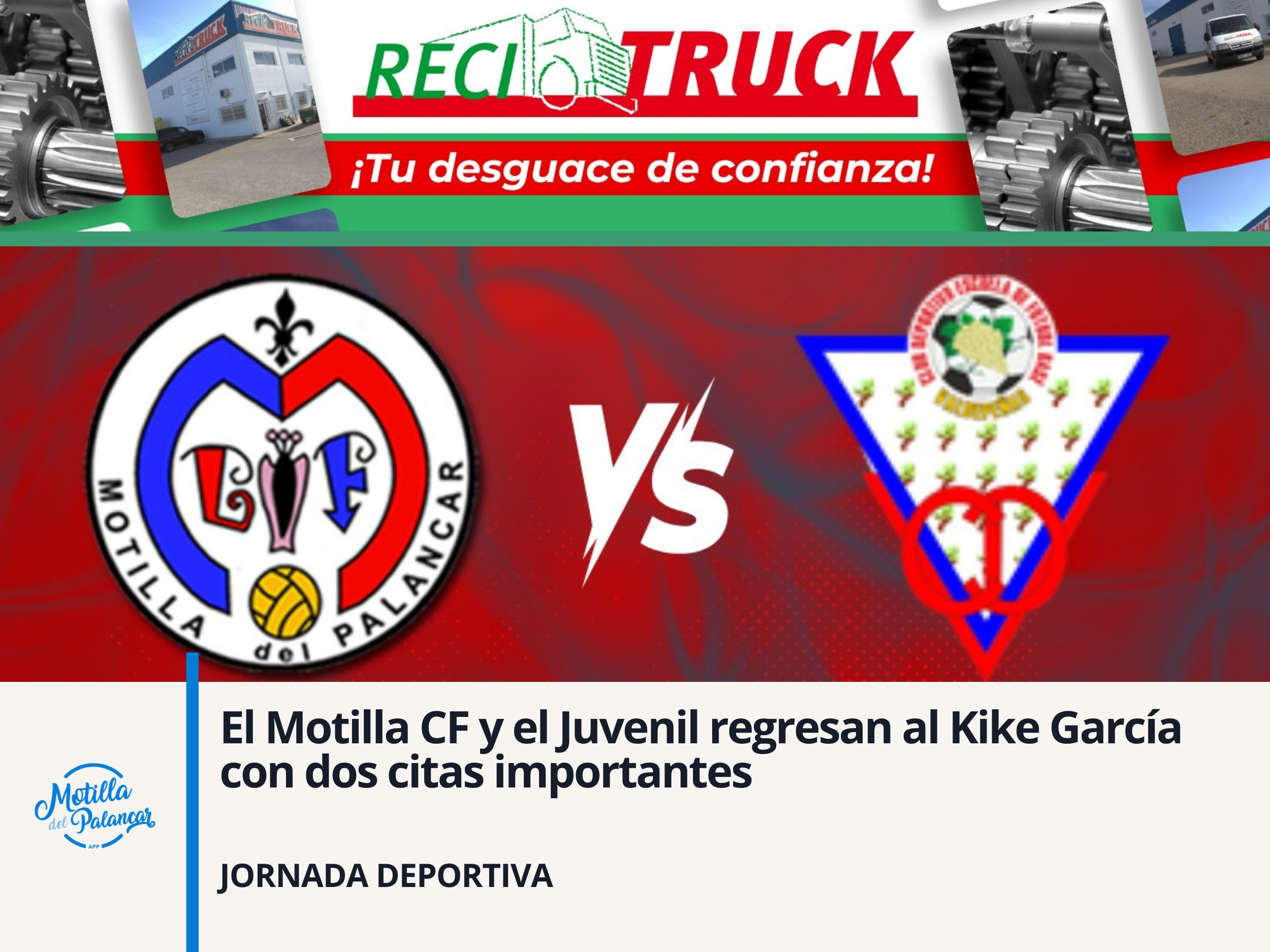 El Motilla CF y el Juvenil regresan al Kike García con dos citas importantes - imagen 1