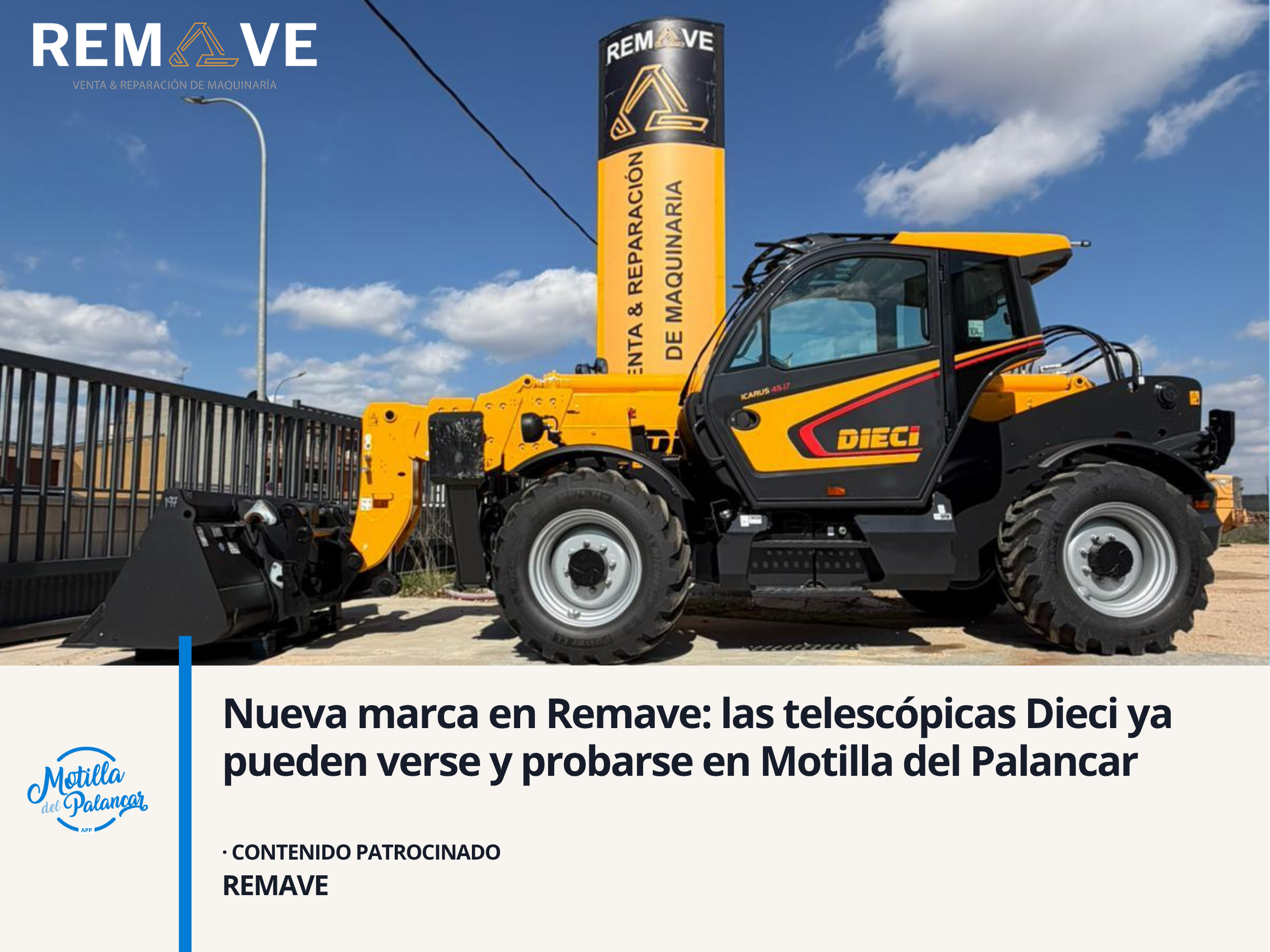 Nueva marca en Remave: las telescópicas Dieci ya pueden verse y probarse en Motilla del Palancar - imagen 1