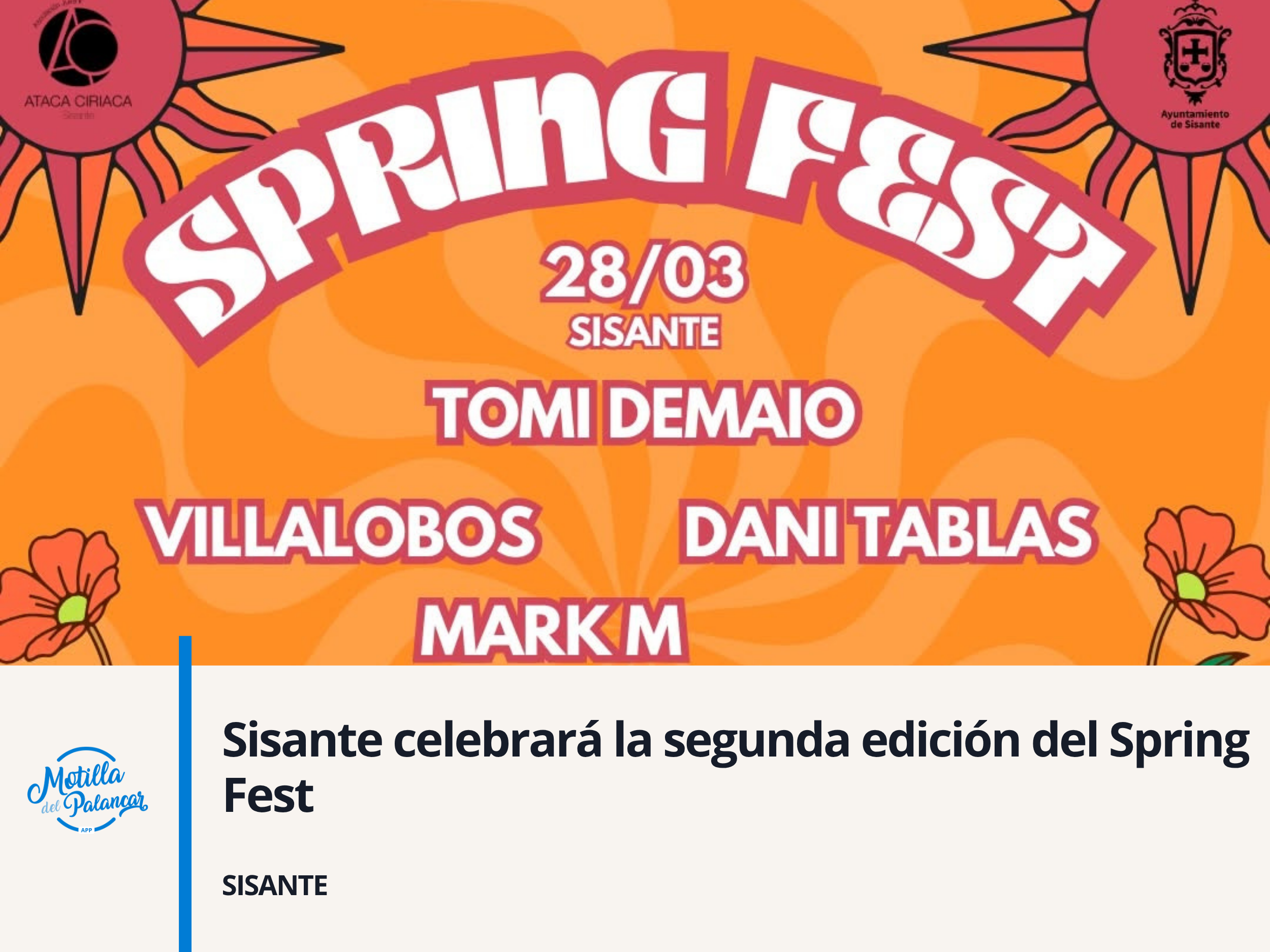 Sisante celebrará la segunda edición del Spring Fest - imagen 1