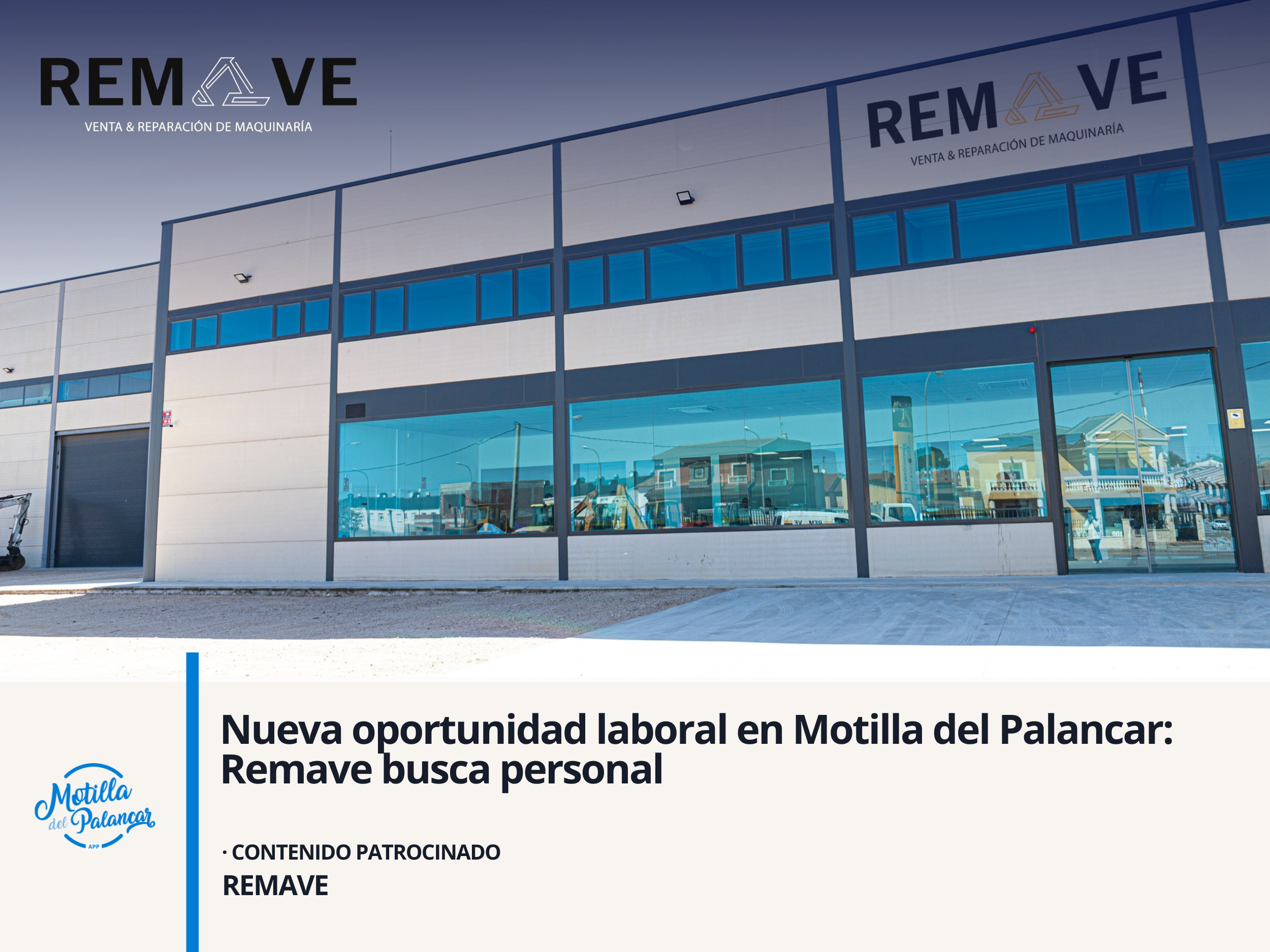 Nueva oportunidad laboral en Motilla del Palancar: Remave busca personal - imagen 1