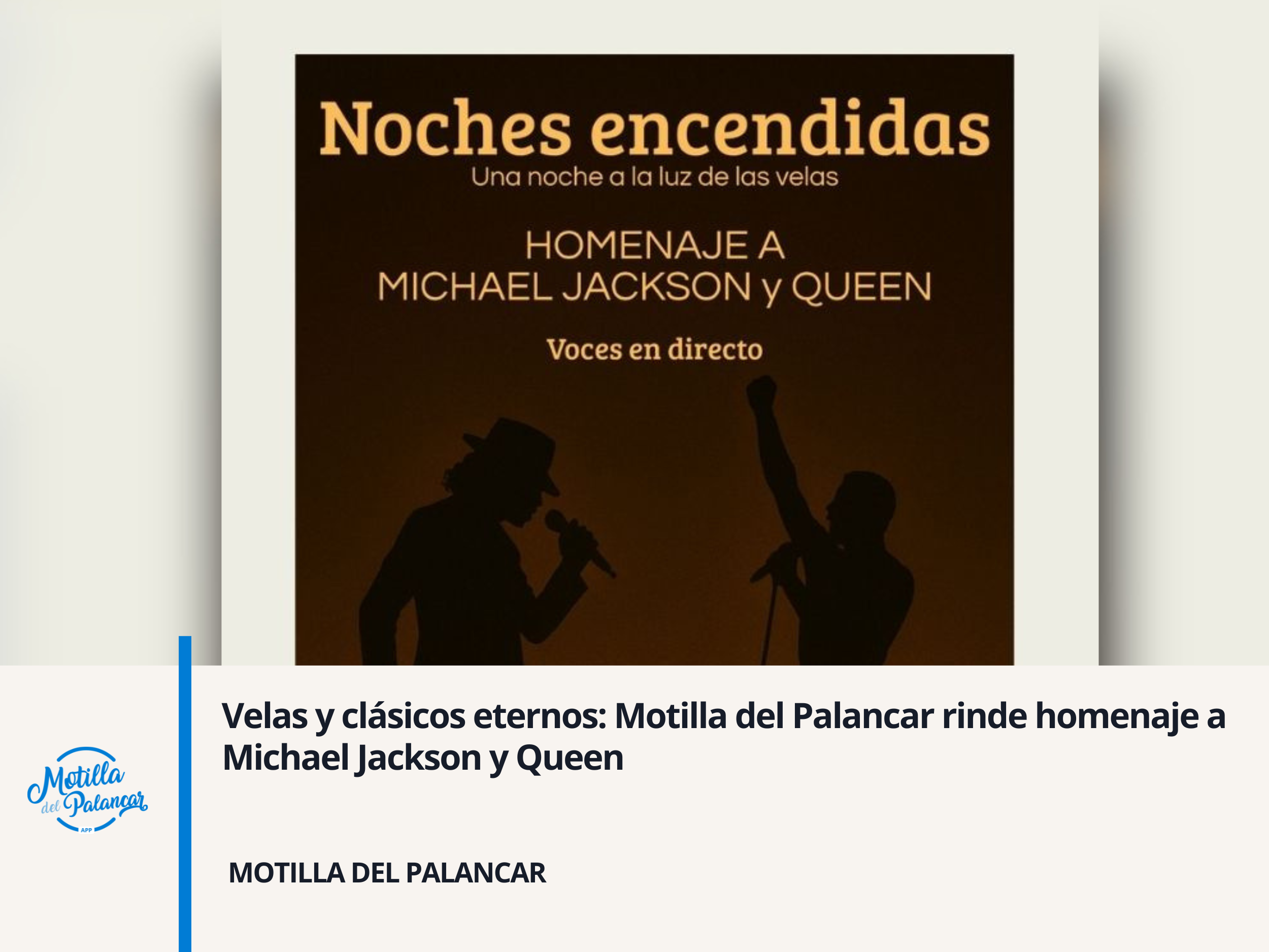 Velas y clásicos eternos: Motilla del Palancar rinde homenaje a Michael Jackson y Queen - imagen 1