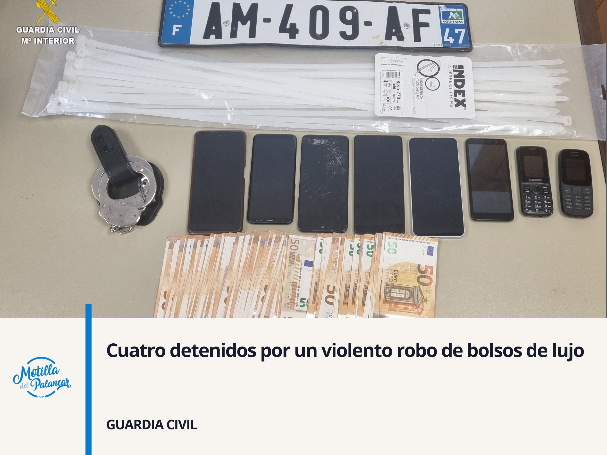 Cuatro detenidos por un violento robo de bolsos de lujo - imagen 1