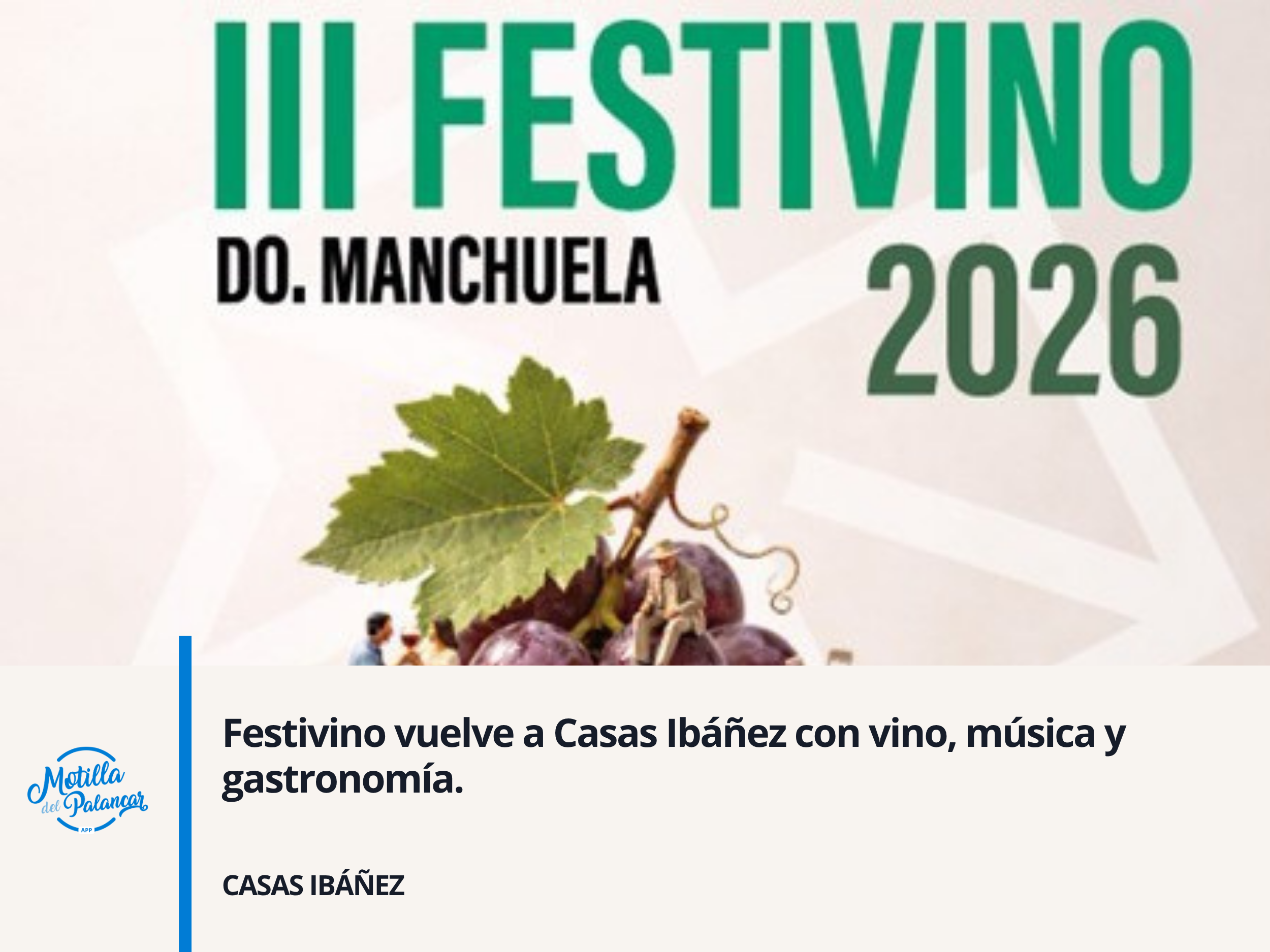 Festivino vuelve a Casas Ibáñez con vino, música y gastronomía. - imagen 1
