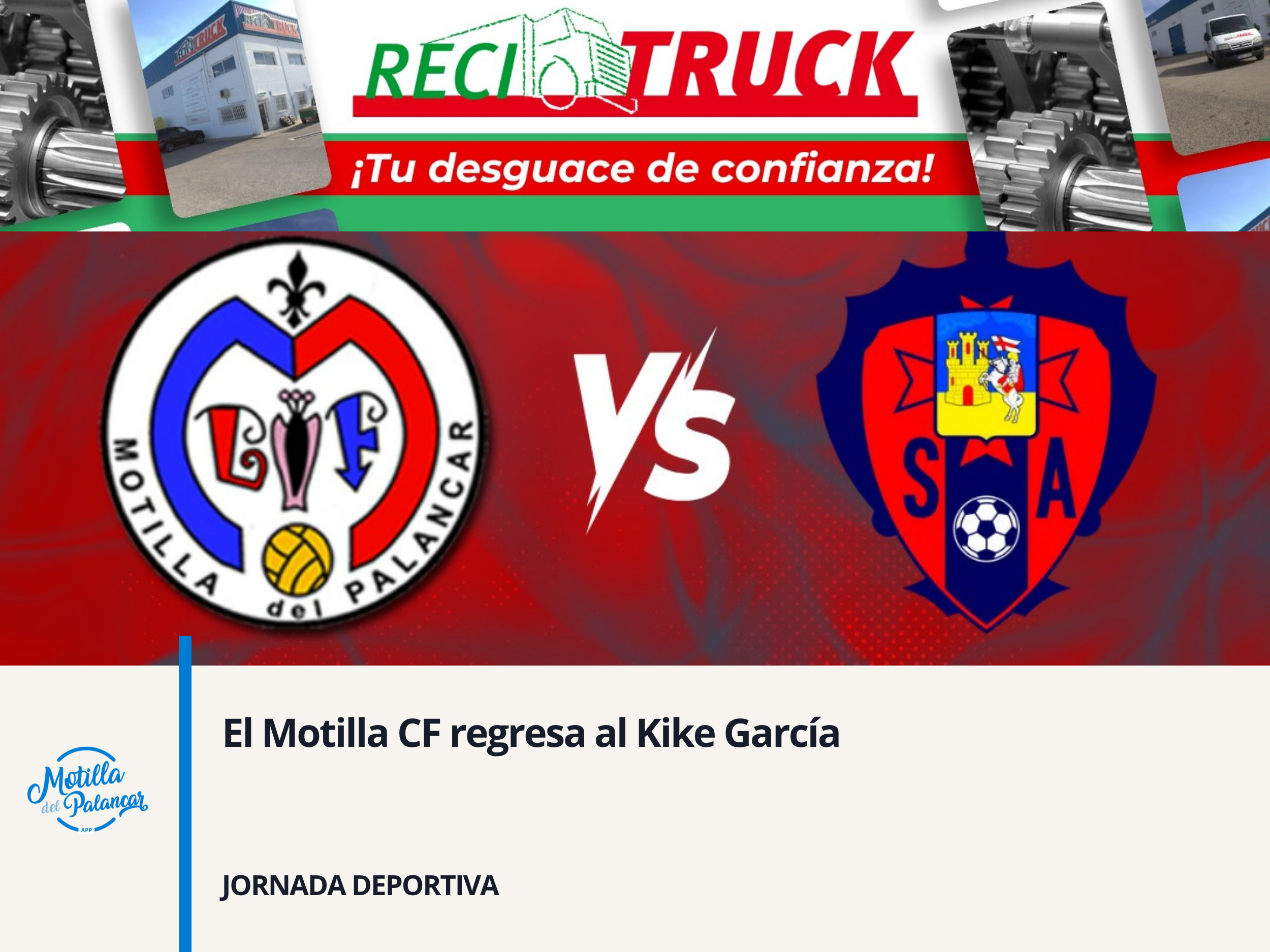 El Motilla CF regresa al Kike García - imagen 1