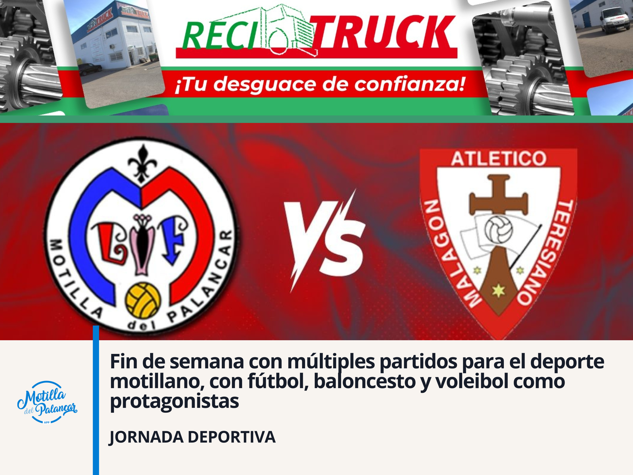 Fin de semana con múltiples partidos para el deporte motillano, con fútbol, baloncesto y voleibol como protagonistas - imagen 1