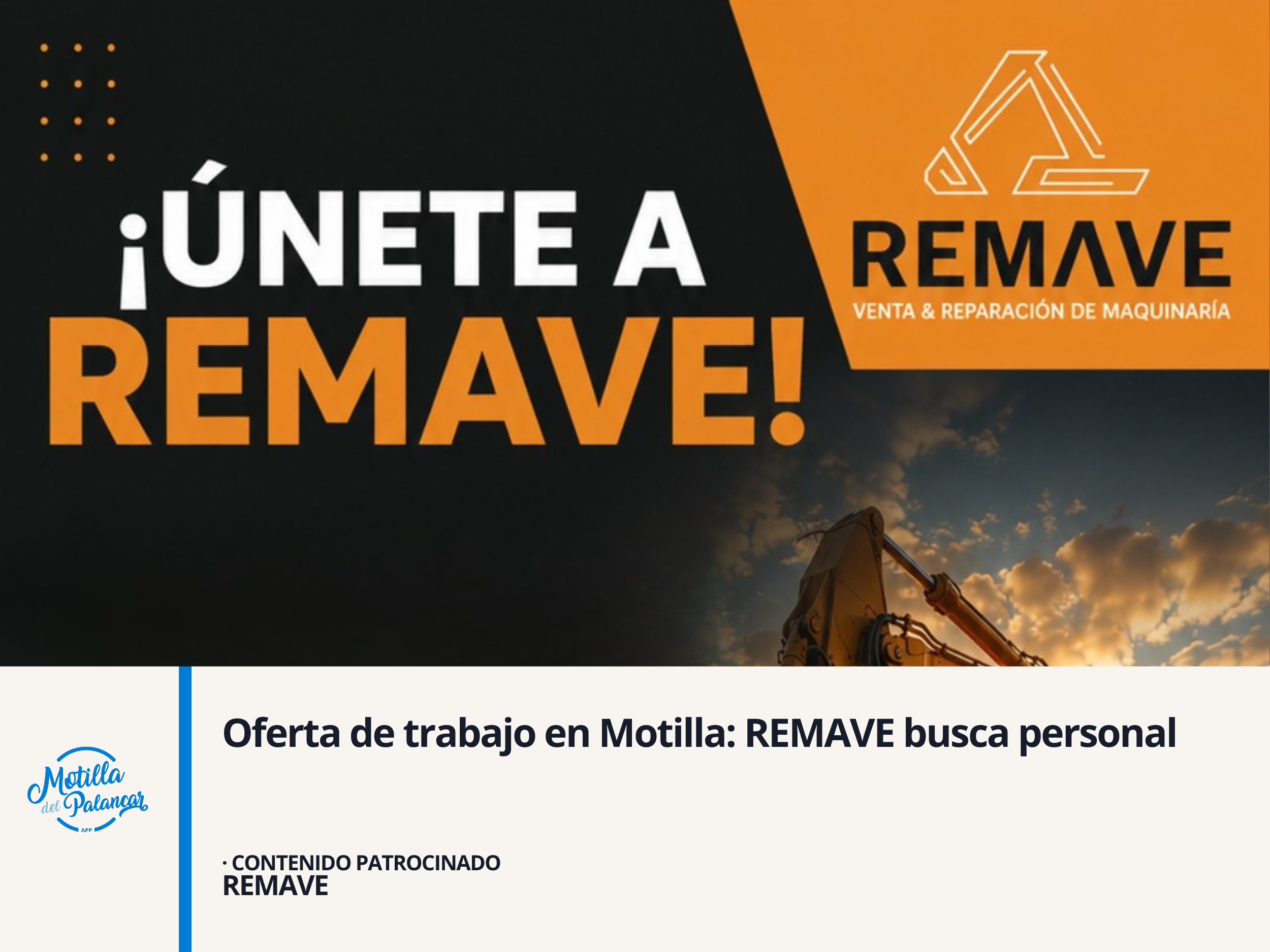 Oferta de trabajo en Motilla: REMAVE busca personal - imagen 1