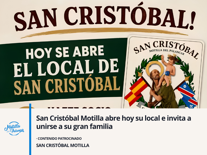 San Cristóbal Motilla abre hoy su local e invita a unirse a su gran familia - imagen 1