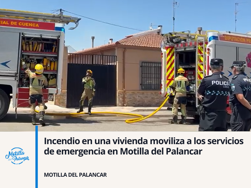 Incendio en una vivienda moviliza a los servicios de emergencia en Motilla del Palancar - imagen 1