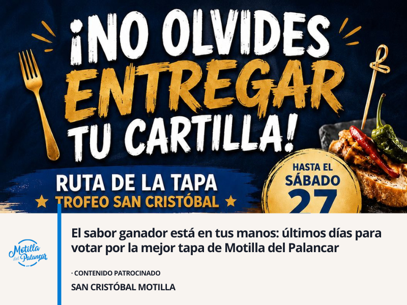 El sabor ganador está en tus manos: últimos días para votar por la mejor tapa de Motilla del Palancar - imagen 1