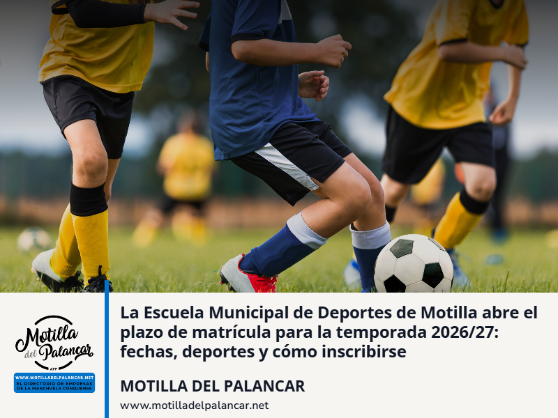 La Escuela Municipal de Deportes de Motilla abre el plazo de matrícula para la temporada 2026/27: fechas, deportes y cómo inscribirse - imagen 1