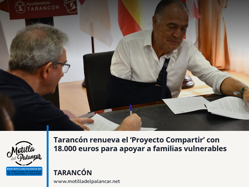 Tarancón renueva el ‘Proyecto Compartir’ con 18.000 euros para apoyar a familias vulnerables - imagen 1