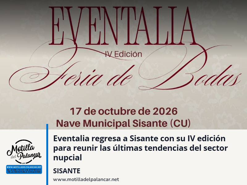 Eventalia regresa a Sisante con su IV edición para reunir las últimas tendencias del sector nupcial - imagen 1